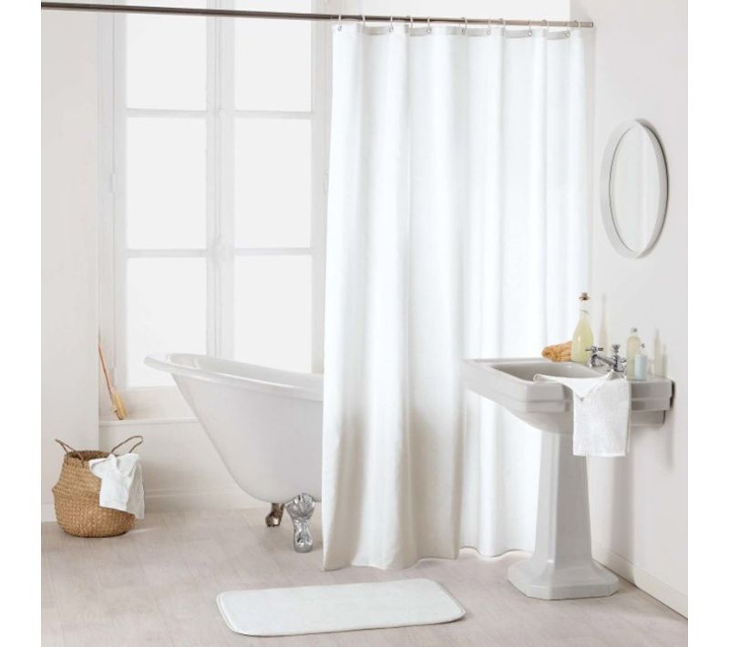 Rideau De Douche Uni "essencia" 180x200cm Blanc
