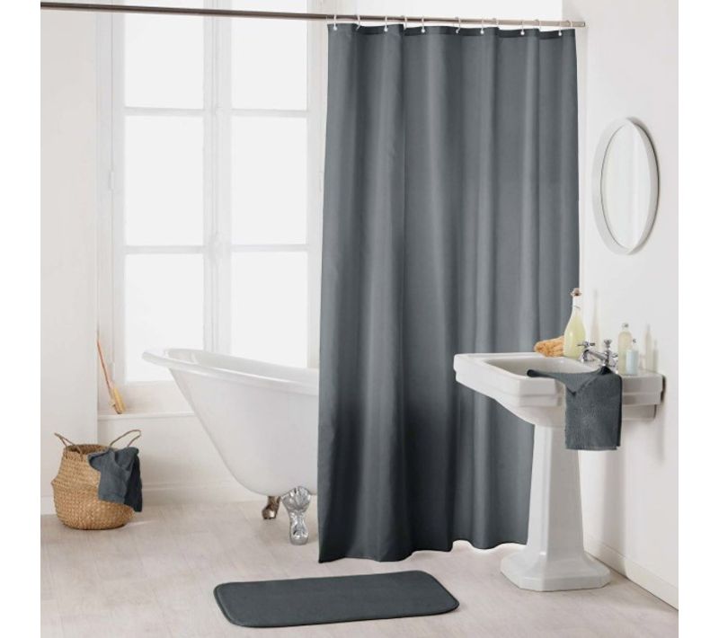Rideau De Douche Uni "essencia" 180x200cm Anthracite