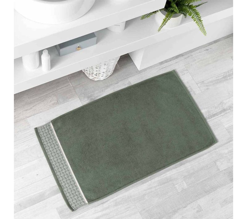 Tapis De Bain Jacquard "belina" 50x85cm Kaki