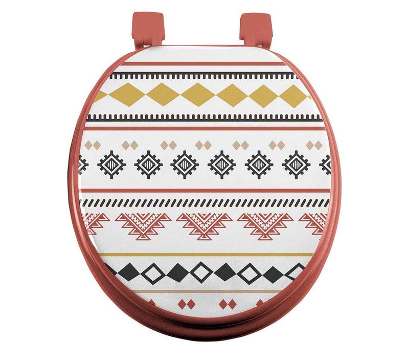 Abattant Wc Imprimé "esteban" 47cm Terracotta