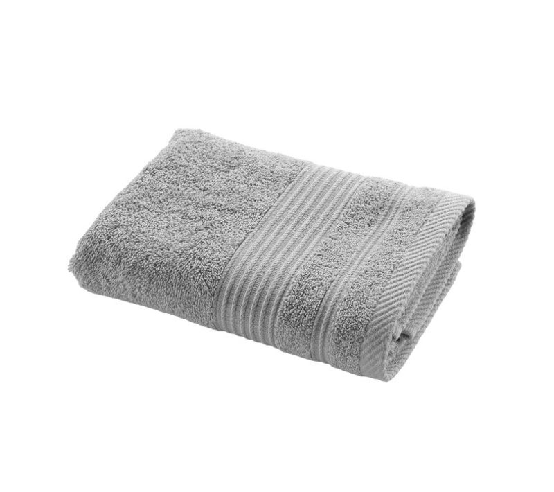 Serviette De Toilette "tendresse" 50x90cm Gris Perle