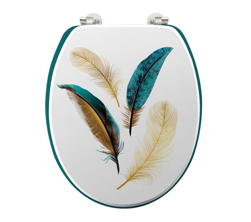 Abattant Wc Déco "plumiss" 46cm Multicolore