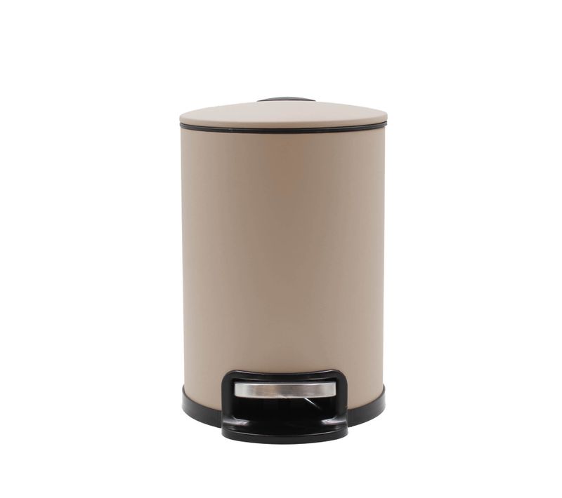 Poubelle De Salle De Bain Métal Mat - 17x21x26 Cm - Taupe