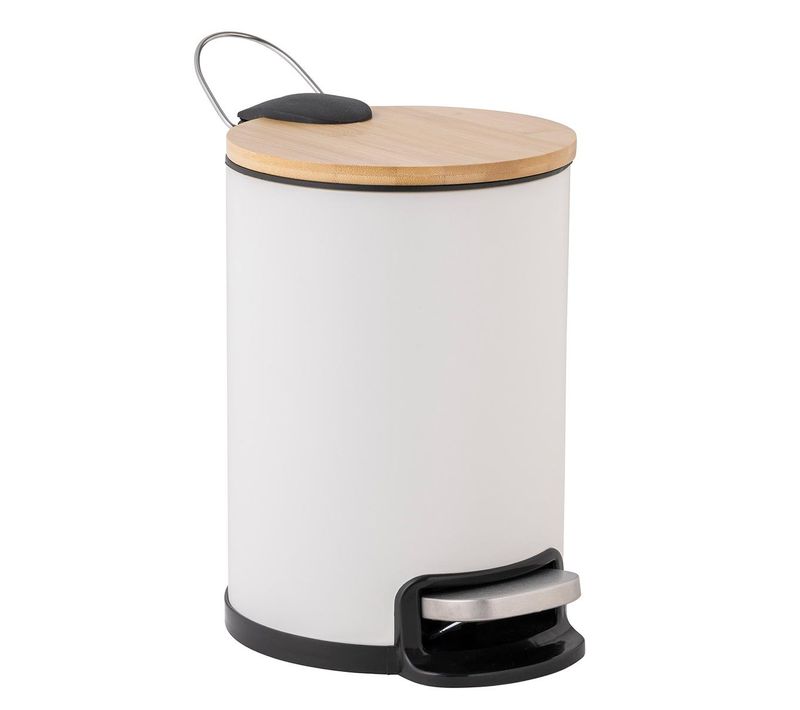 Poubelle De Salle De Bain "mobelle" 3l Blanc