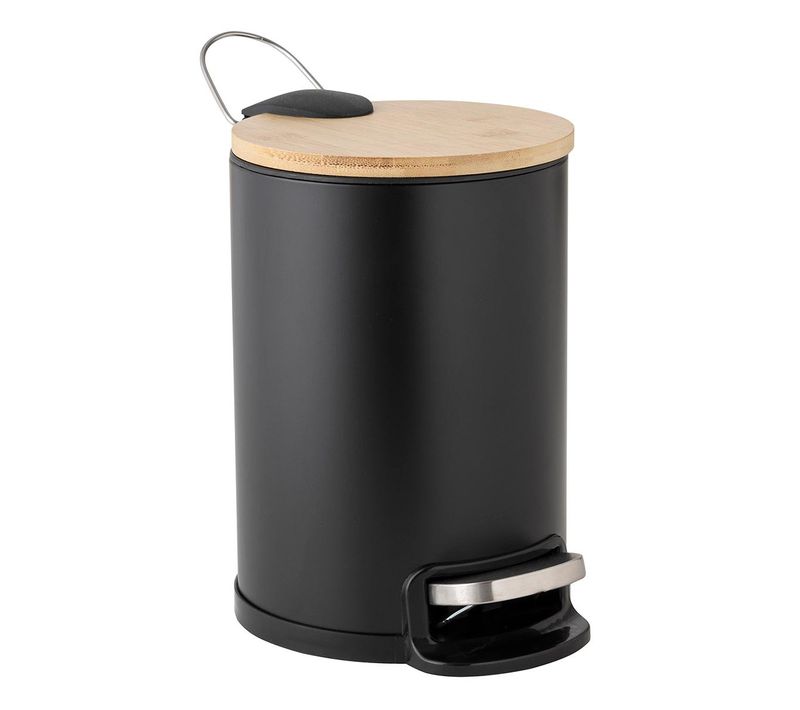 Poubelle De Salle De Bain "mobelle" 3l Noir