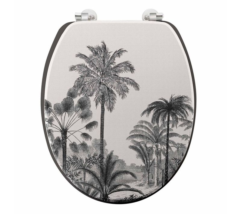 Abattant Wc Imprimé Palmier "cocoty" 45cm Noir