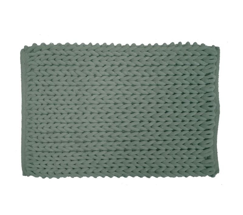 Tapis De Bain En Chenille Douce Antidérapant - 50x80 Cm - Kaki