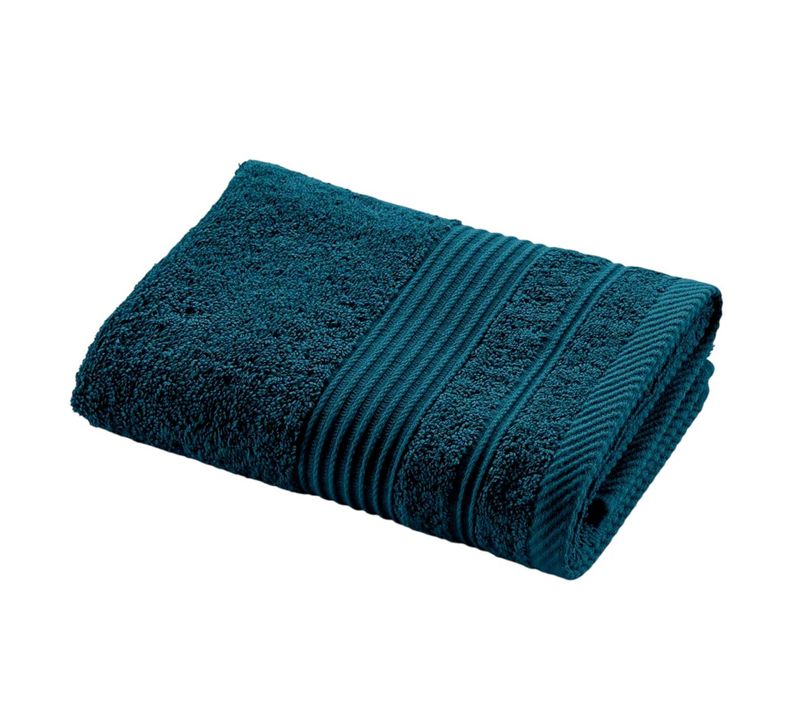 Serviette De Toilette "tendresse " 50x90cm Bleu Indigo