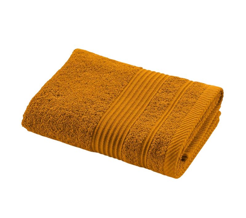Serviette De Toilette "tendresse " 50x90cm Jaune Curry