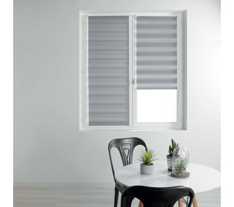 Store Enrouleur Jour Nuit "daynight" 90x180cm Gris