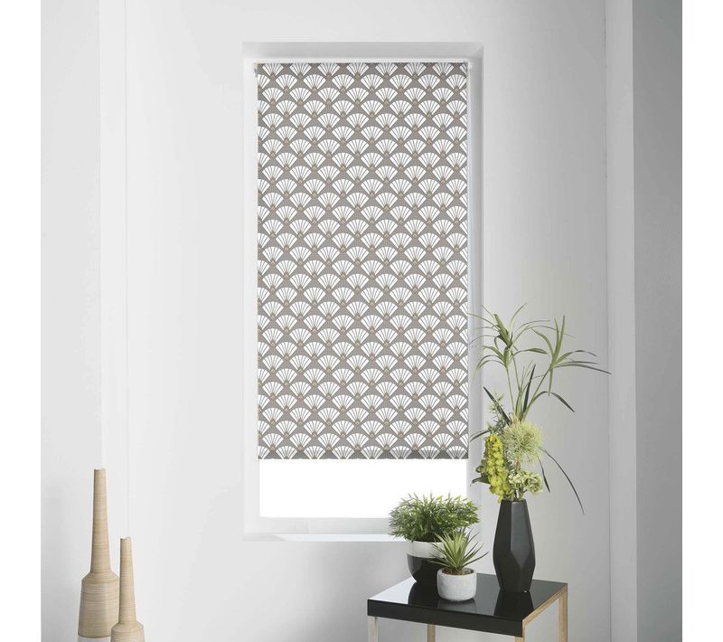 Store Enrouleur Tamisant "art Déco Chic" 120x180cm Gris