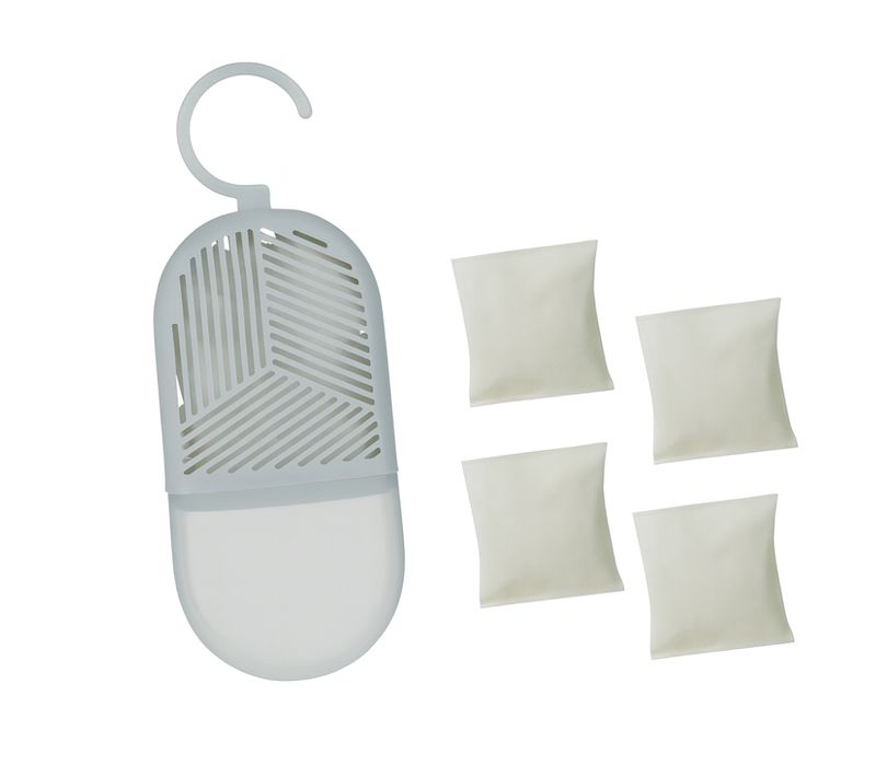 Déshumidificateur De Penderie Avec 4 Recharges – Absorbeur D’humidité Suspendu Pour Armoire Et Placa