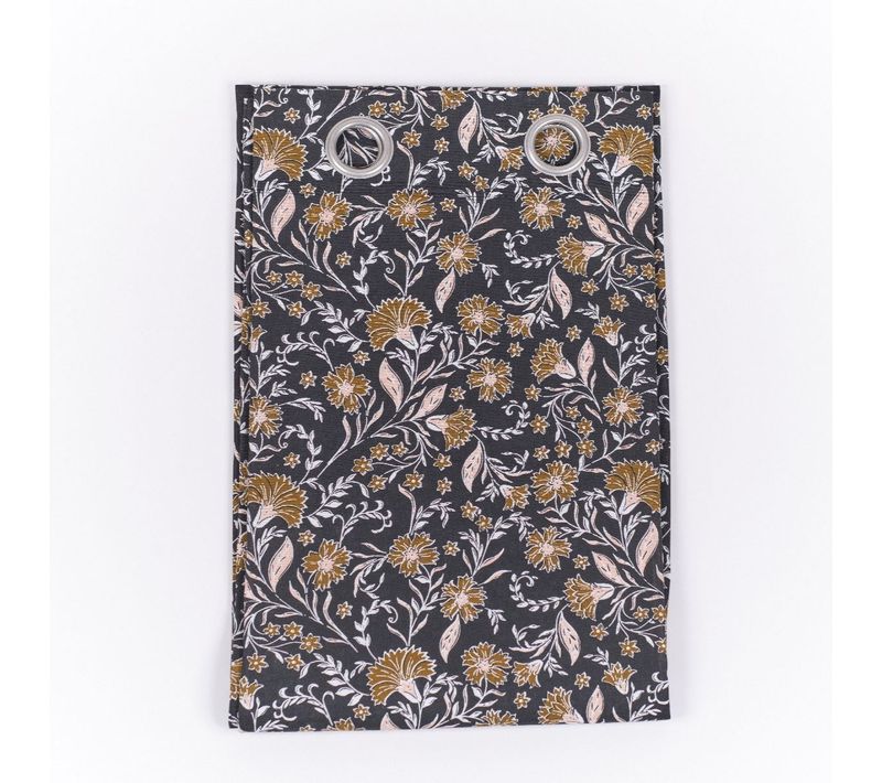 Rideau Coton Indies Japur 140x240 Cm Gris Anthracite