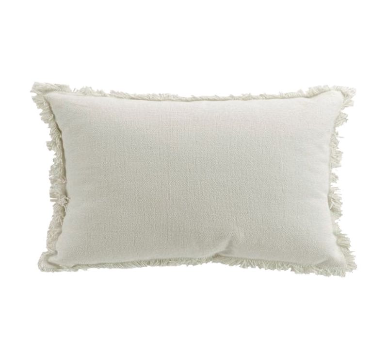Coussin Décoration Uni Indies Chami 30x50 Cm Ecru