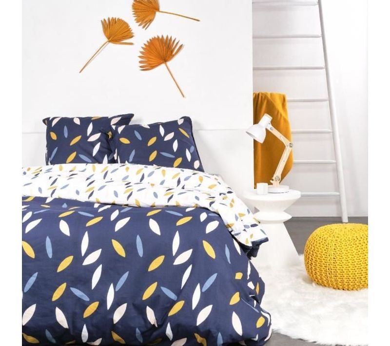 Parure De Lit - Sunshine - 240x260 Cm - 2 Personnes - Coton Imprimé Floral