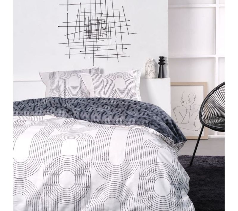 Parure De Lit 2 Personnes - Sunshine 13.40 - 220 X 240 Cm - 100% Coton Imprimé