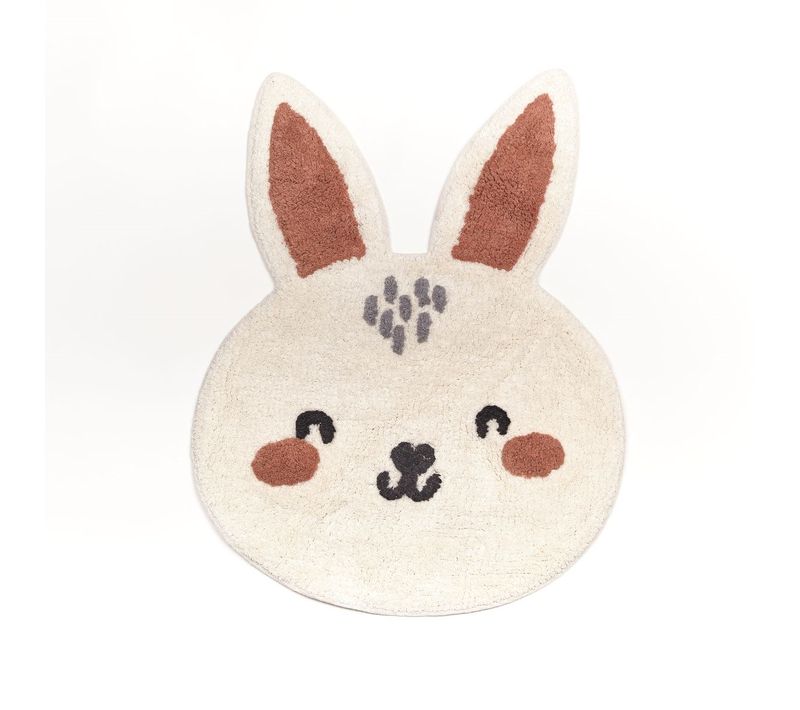 Tapis Tufté Animalier Coton Funny Blanc