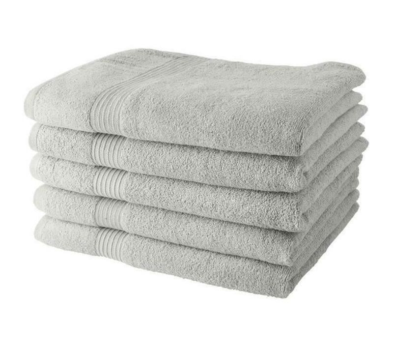 Lot De 5 Draps De Bain 70x130 Cm 100% Coton - Craie