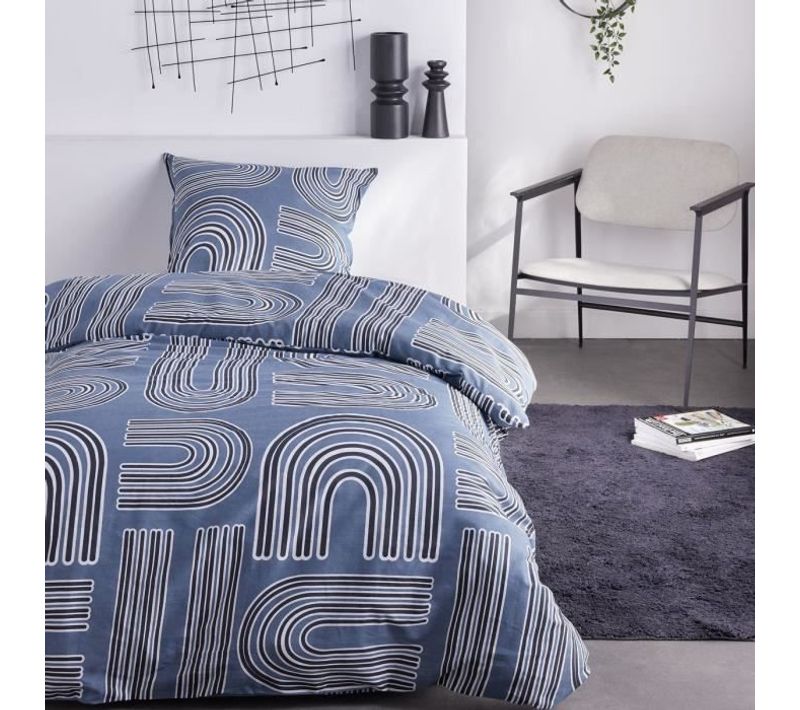 Parure De Lit 1 Personne - Sunshine 15.26 - 140 X 200 Cm - 100% Coton Imprimé