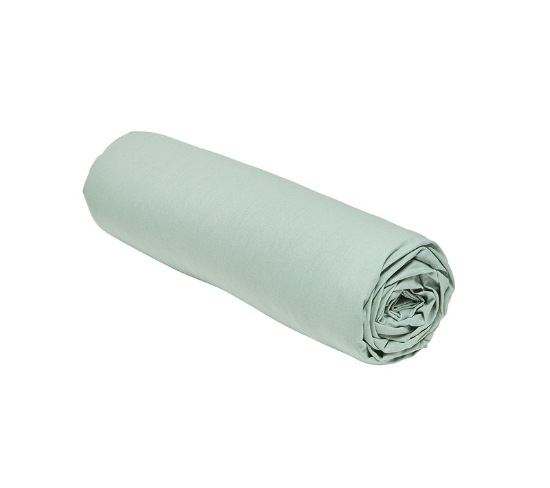 Drap Housse Grand Bonnet 2 Personnes Uni Coton Prestige 140x190 Cm Vert Clair