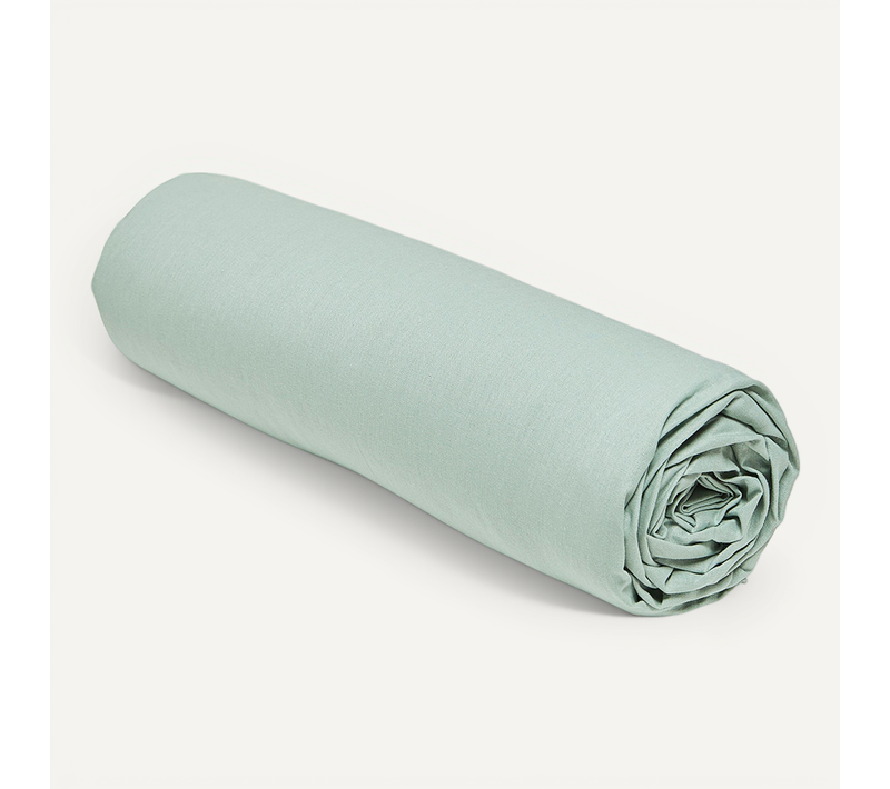 Drap Housse Grand Bonnet 2 Personnes Uni Coton Prestige 160x200 Cm Vert