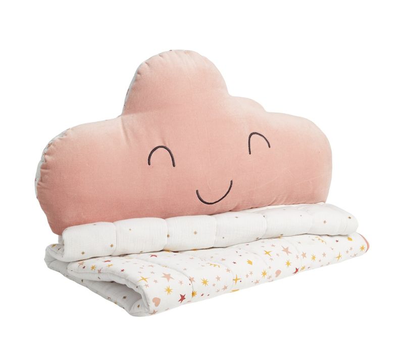 Sac De Couchage Enfant Coton La Tete Dans Les Nuages Blanc