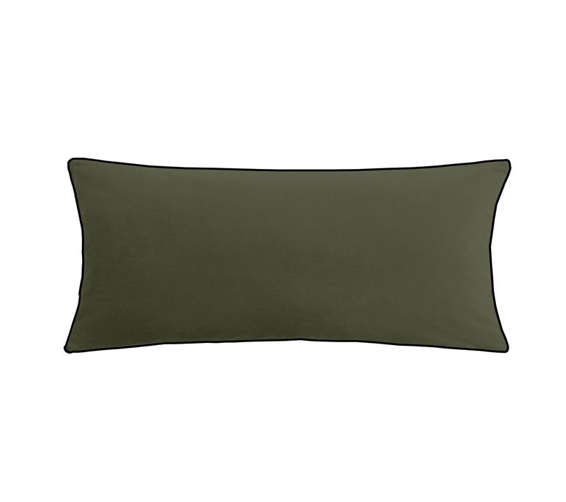 Coussin Rectangulaire Déhoussable Uni Moka 40x90 Cm Vert