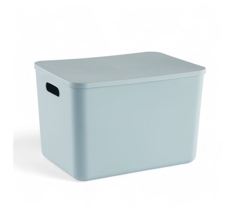 Panier De Rangement Avec Couvercle Plastique Equipment Bleu