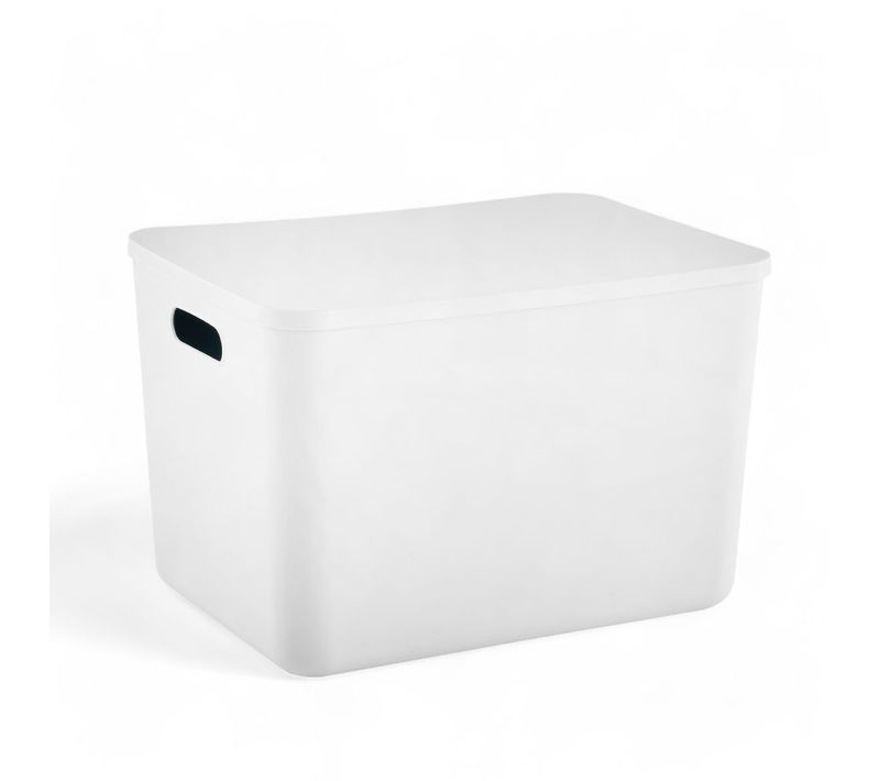 Panier De Rangement Avec Couvercle Plastique Equipment Blanc
