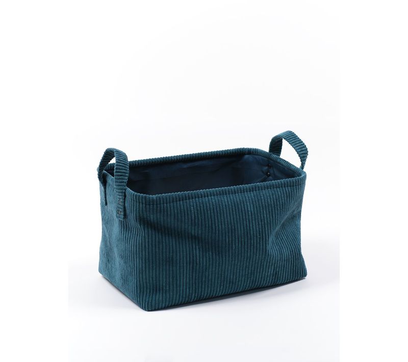 Panier De Rangement  En Velours - Bleu
