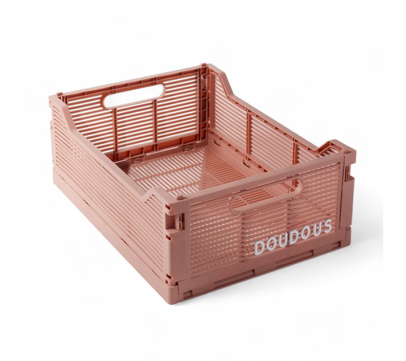 Caisse Pliable En Plastique La Tete Dans Les Nuages Rose