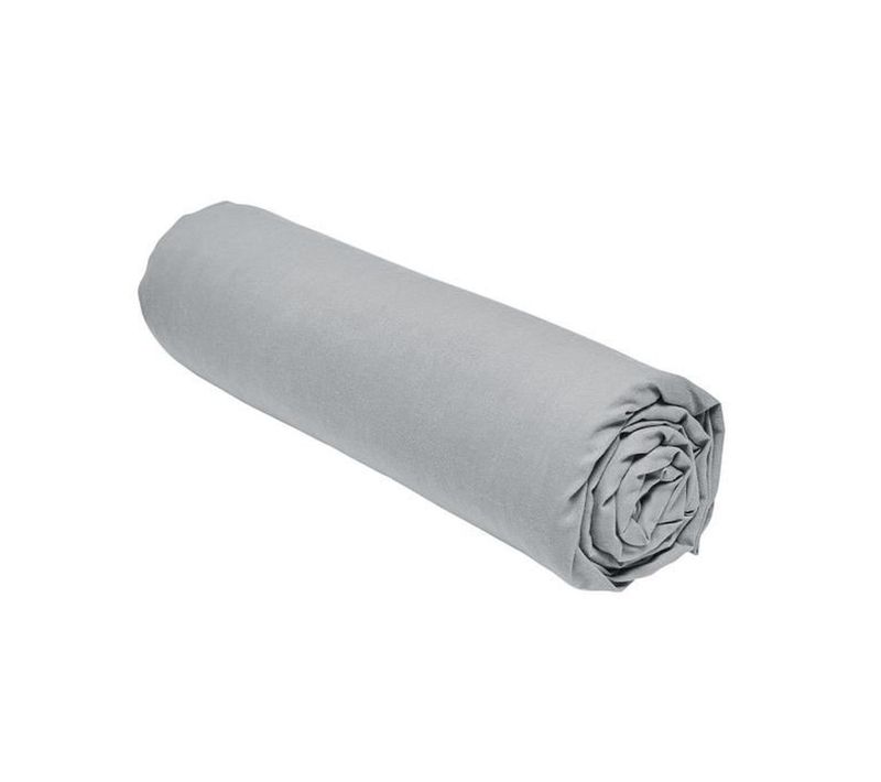 Drap-housse 140x200+30 Cm 100% Coton - Gris, 57 Fils/cm²