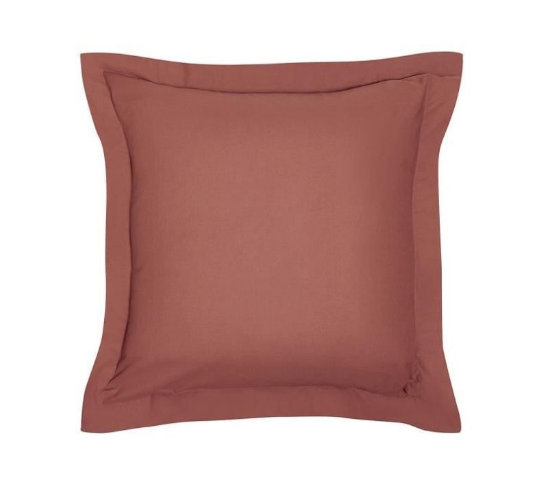 Taie D'oreiller Essential - 63 X 63+5 Cm - 100% Coton Uni - Terracotta