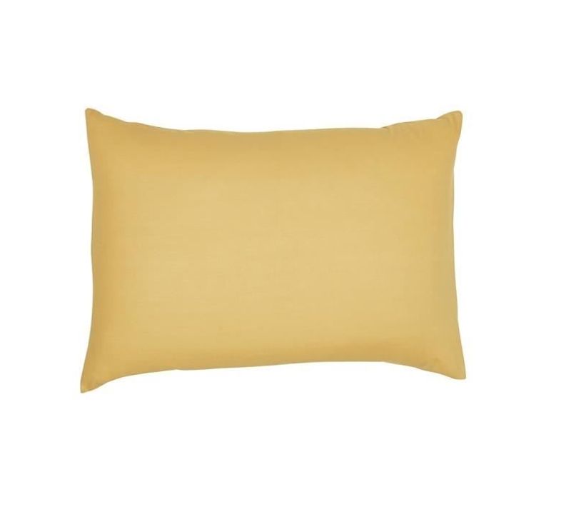 Taie D'oreiller  Essential - 50 X 70+5 Cm - 100% Coton Uni - Ocre