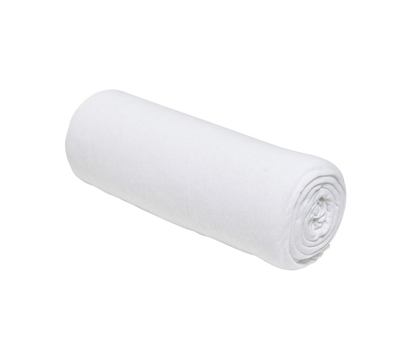 Drap Housse 1 Personne Jersey Uni Essential 90x190 Cm Blanc