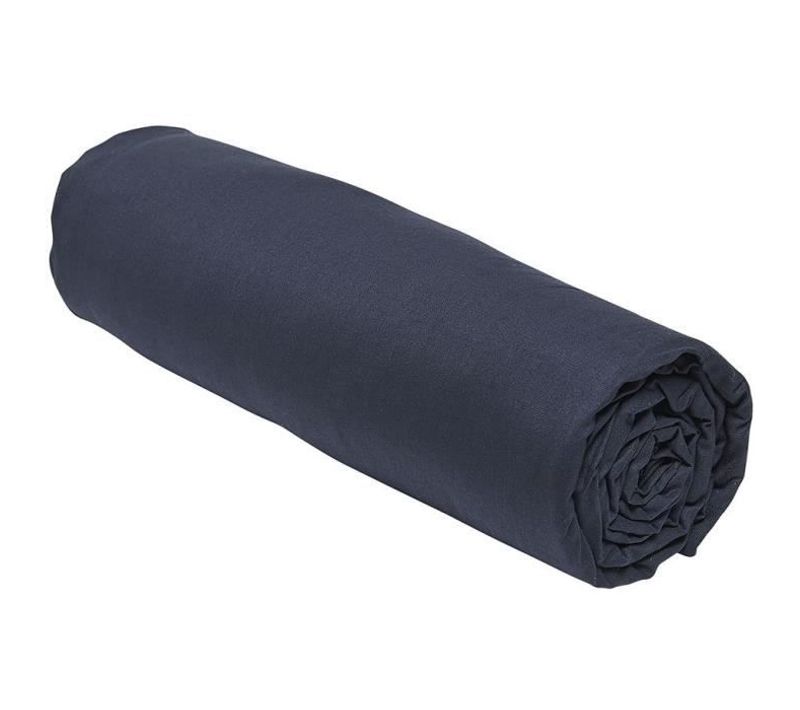 Drap Housse Grand Bonnet Pour Lit Bio Organic 160x200 Cm Bleu Marine