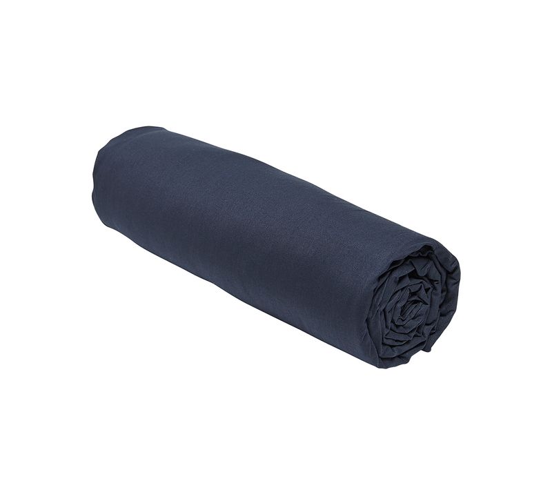 Drap Housse Grand Bonnet Pour Lit Bio Organic 180x200 Cm Bleu Marine