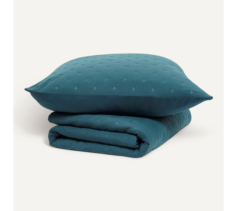 Couvre Lit Boutis Essential 240x260 Cm Vert Foncé