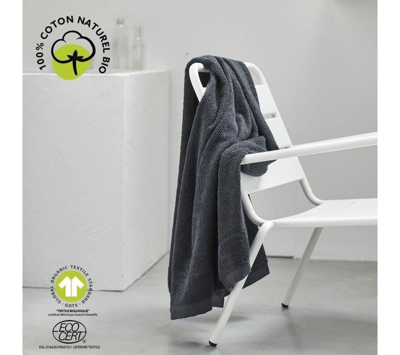 Maxi Drap De Bain - 90 X 150 Cm - Coton - Organic Fusain