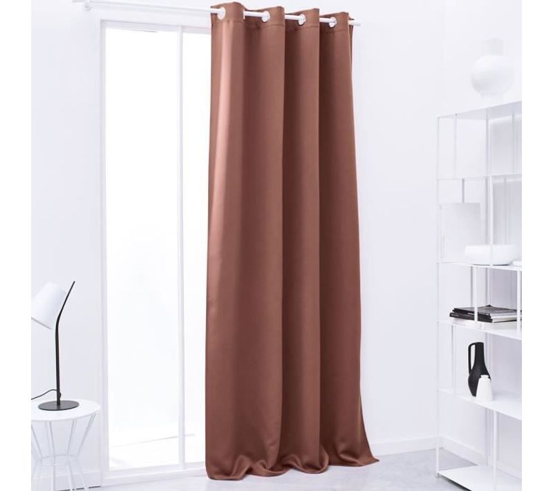 Rideau Occultant Essential Uni - 140 X 240 Cm - Terracotta