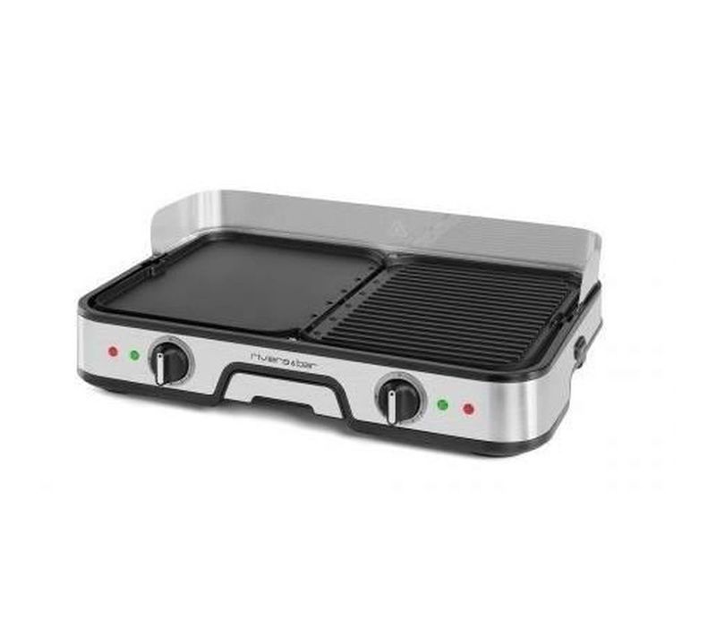 Qpl525 Plancha Électrique 2000w - Plaque Réversible 45,5 X 29 Cm