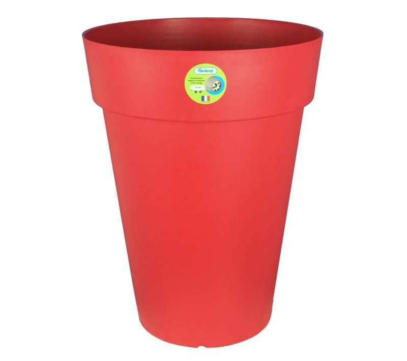 Pot De Fleurs Soleilla - Rond - Ø 40 X 53 Cm - Rouge