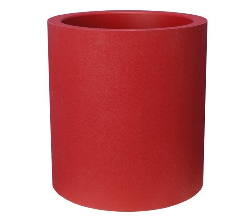 Pot Rond Granit D.50 Cm - 57 L - Rouge - Réserve D'eau Double