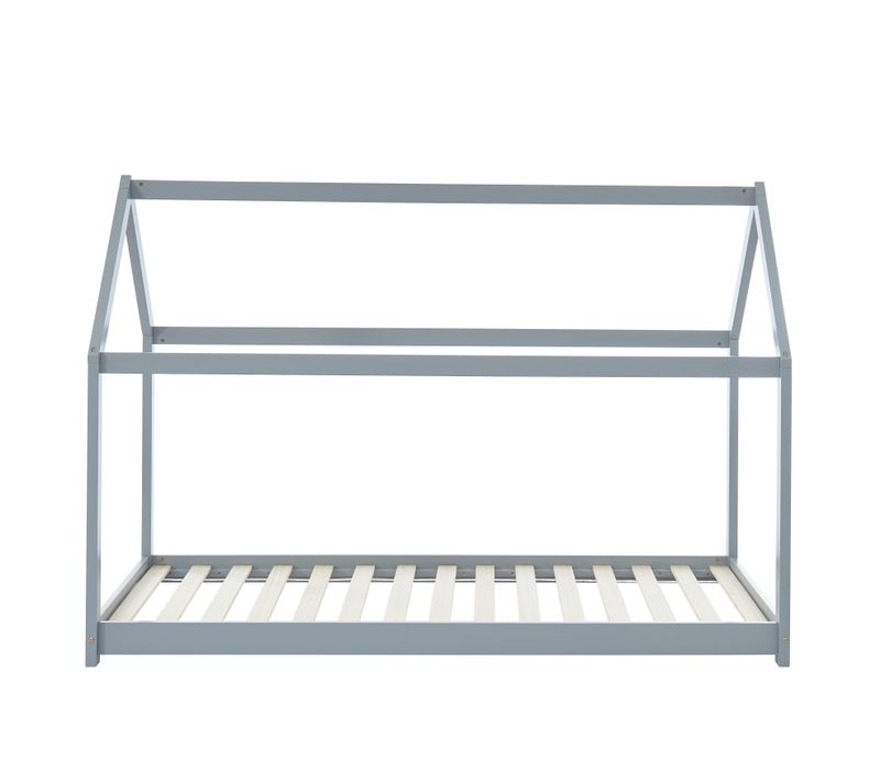 Lit Enfant Cabane Tiny  Pin Gris  90x190 Sommier Inclus