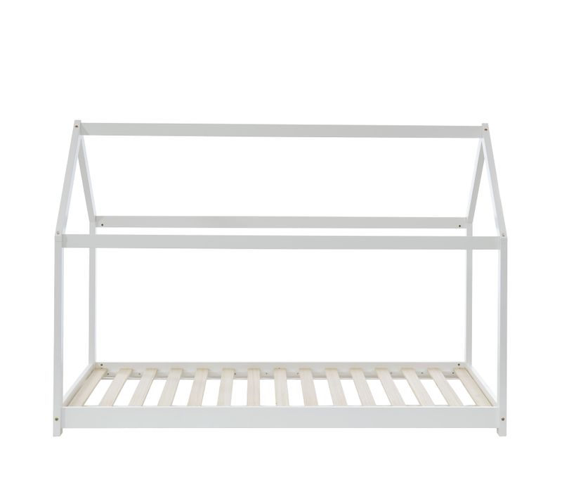 Lit Enfant Cabane Tiny  Pin Blanc  90x190 Sommier Inclus