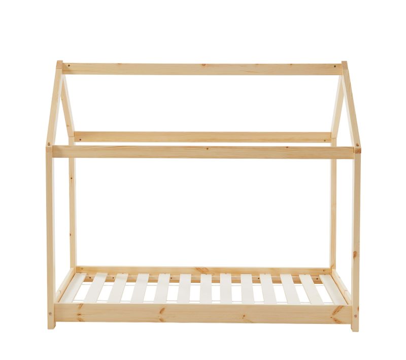 Lit Enfant Cabane Tiny Pin Naturel Sommier Inclus 70x140