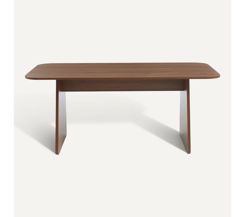 Table À Manger Lango Rectangulaire Effet Noyer 180 Cm