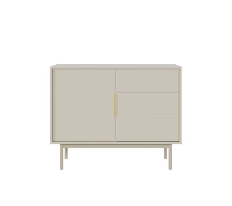 Buffet Jona Cachemire 1 Porte 3 Tiroirs 104cm