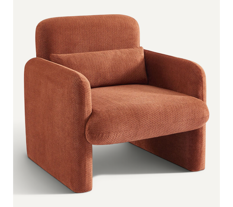 Fauteuil Oma Tissu Brique