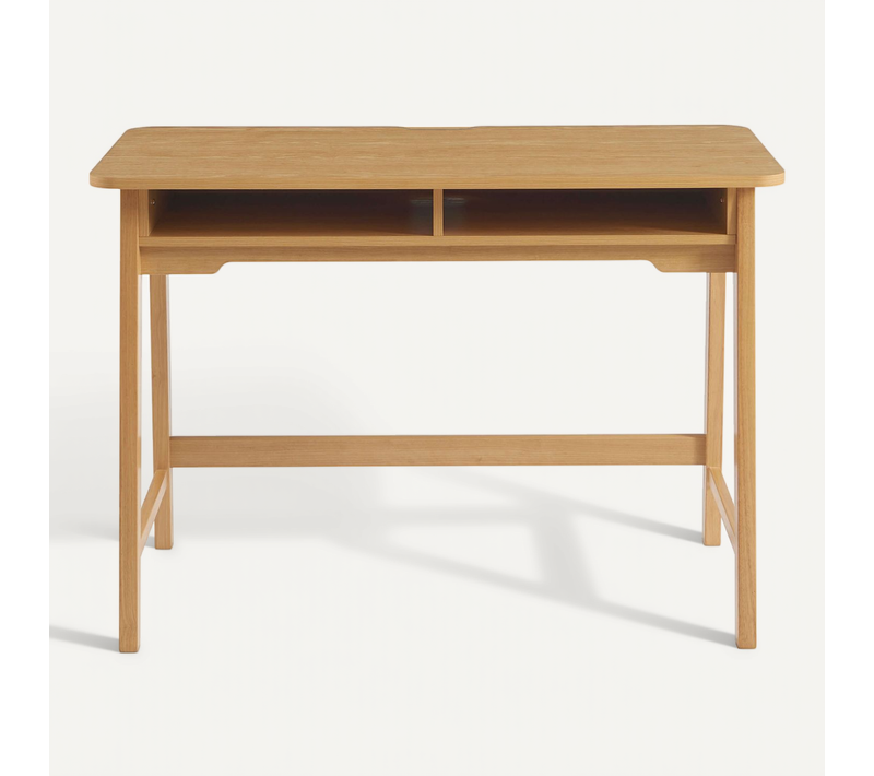 Bureau Maia 2 Compartiments Effet Chêne 110cm